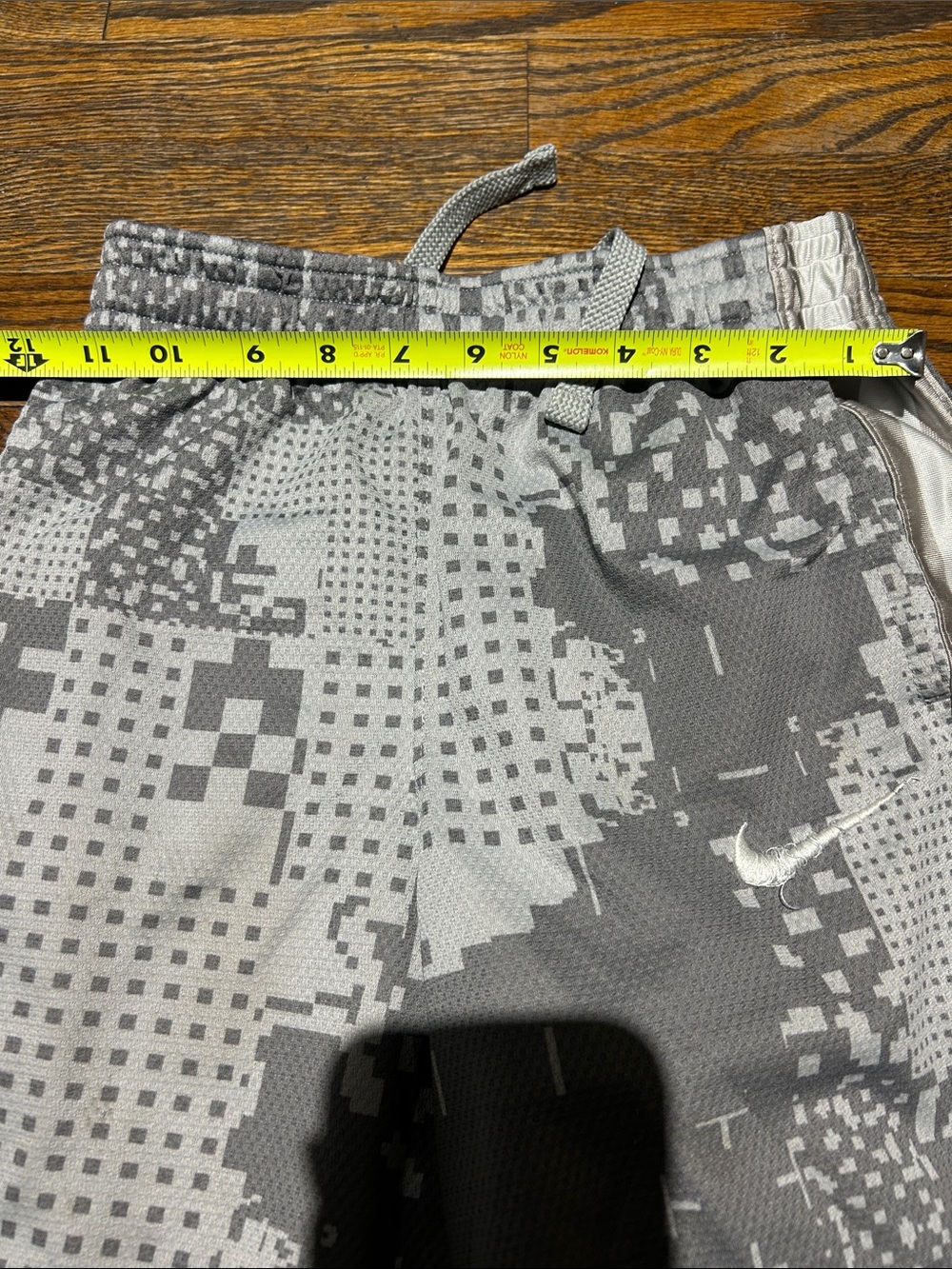 Nike Silver and Gray Digital Print Performance Shorts - Picture 3 of 6